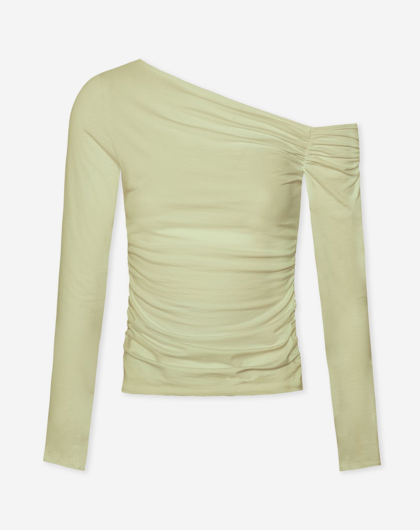 Culture® | Off-shoulder Ruched Top - Light Olive Green