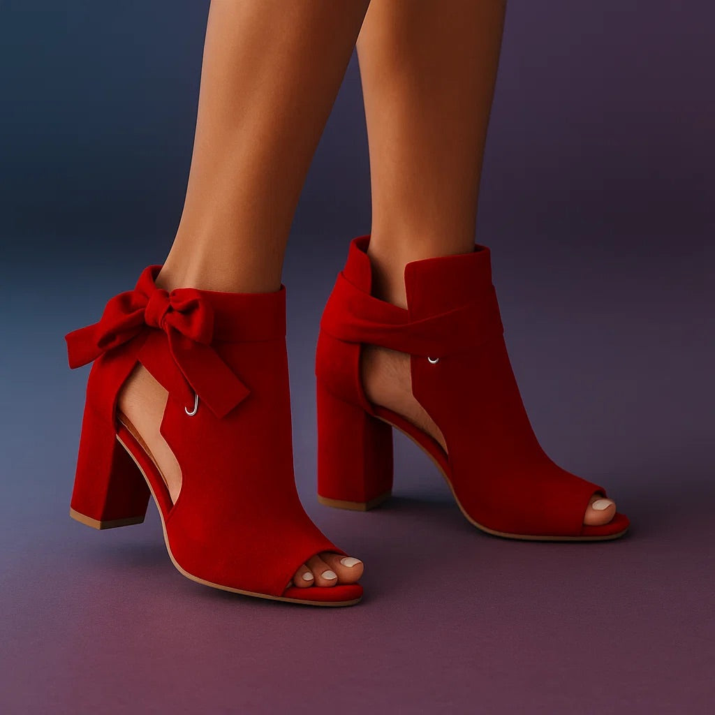 Culture® | Suede Peep-Toe Heeled Sandals