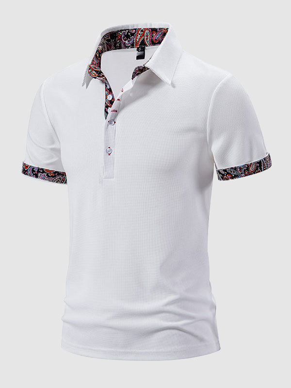 Culture® | Men's Paisley Casual Business Lapel POLO