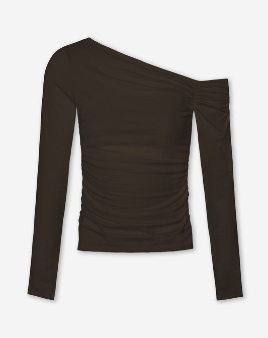 Culture® | Paris Off Shoulder Top - Dark Brown