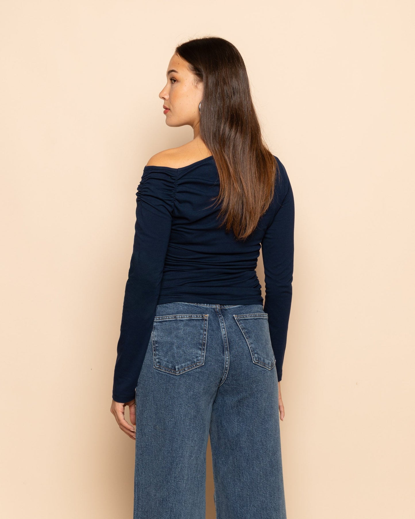 Culture® | Paris Off-shoulder Top Navy Blue
