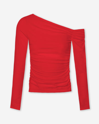Culture® | Off-shoulder Ruched Top - Red