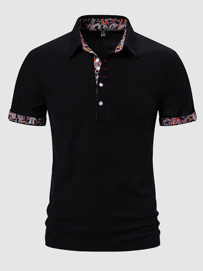 Culture® | Men's Paisley Casual Business Lapel POLO