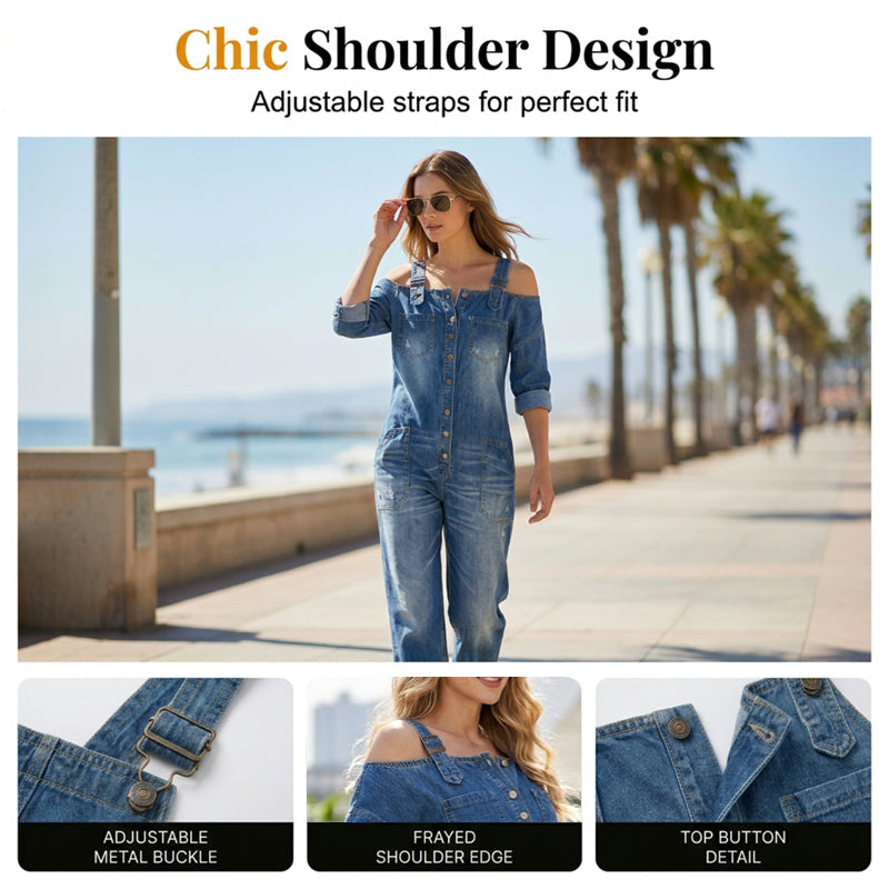 Culture® | Loose Fit Wide-Leg Overall Jumpsuit with Pockets