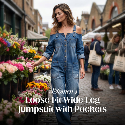 Culture® | Loose Fit Wide-Leg Overall Jumpsuit with Pockets