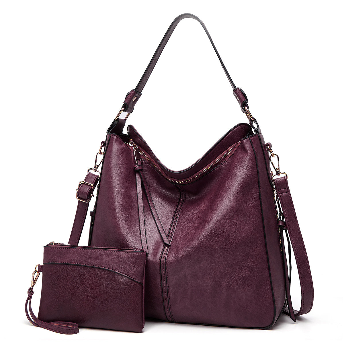 Culture® | Leather Hobo Handbag + FREE Pouch Wallet
