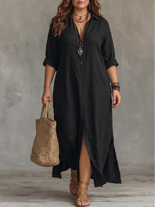 Culture® | Linen Shirt Dress Maxi Dress