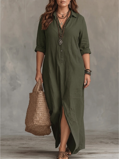 Culture® | Linen Shirt Dress Maxi Dress