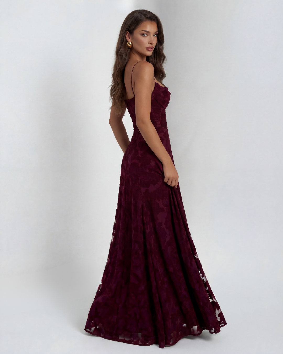 Culture® | Pastel Pink Floral Lace Maxi Dress