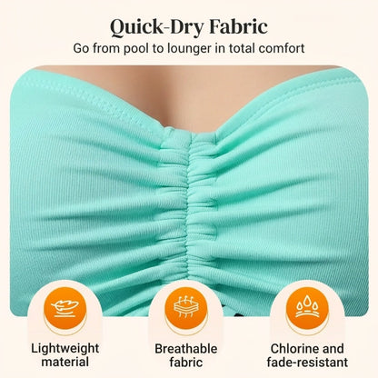 Culture® | Strap Top & Fitted Swim Shorts Swimsuit 