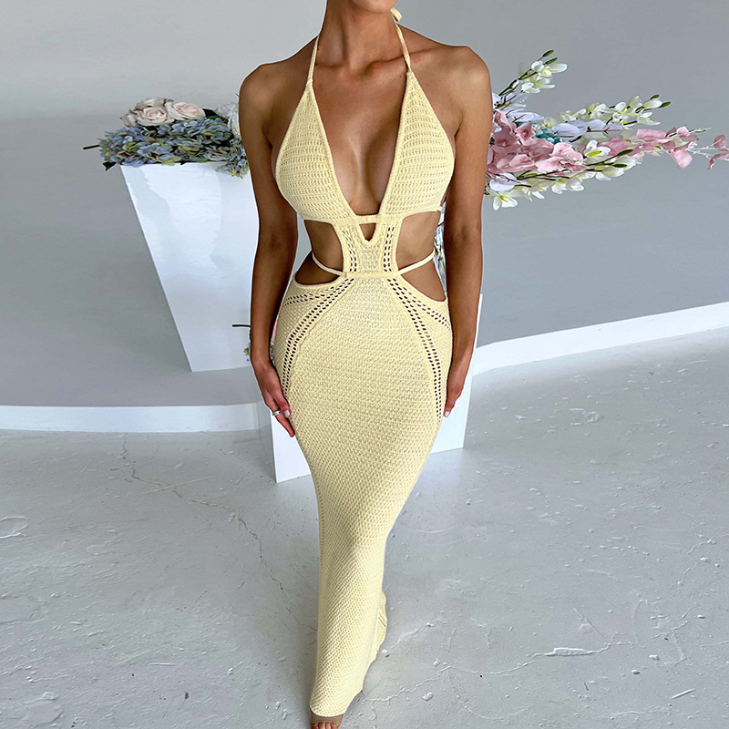 Culture® | Cutout Halter Neck Knit Dress