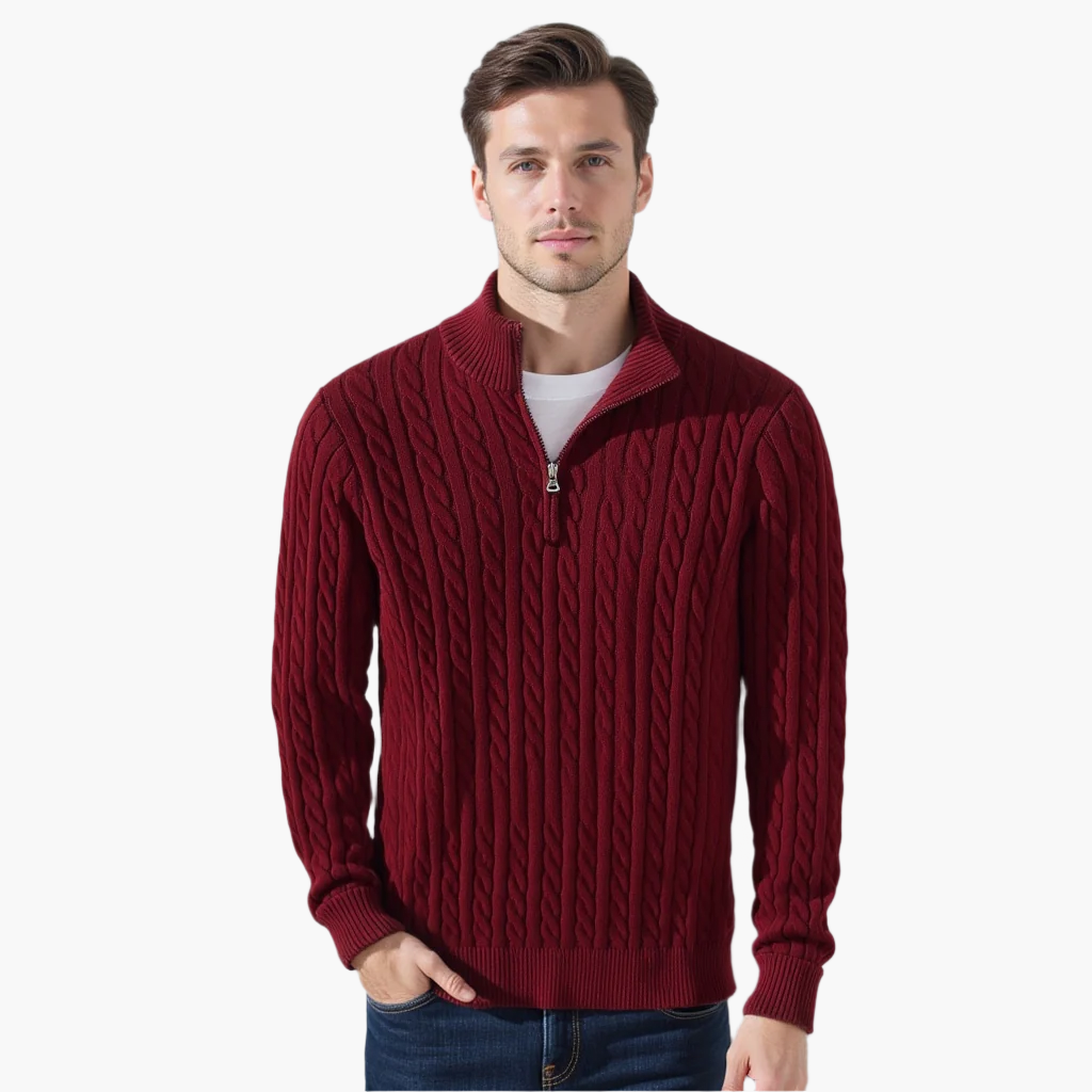 Culture® | Zipped Cable Sweater