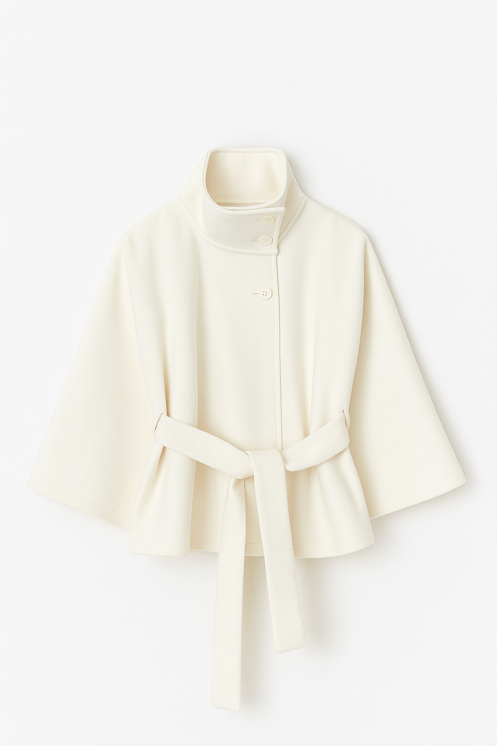 Culture® | High-Neck Belted Cape Jacket
