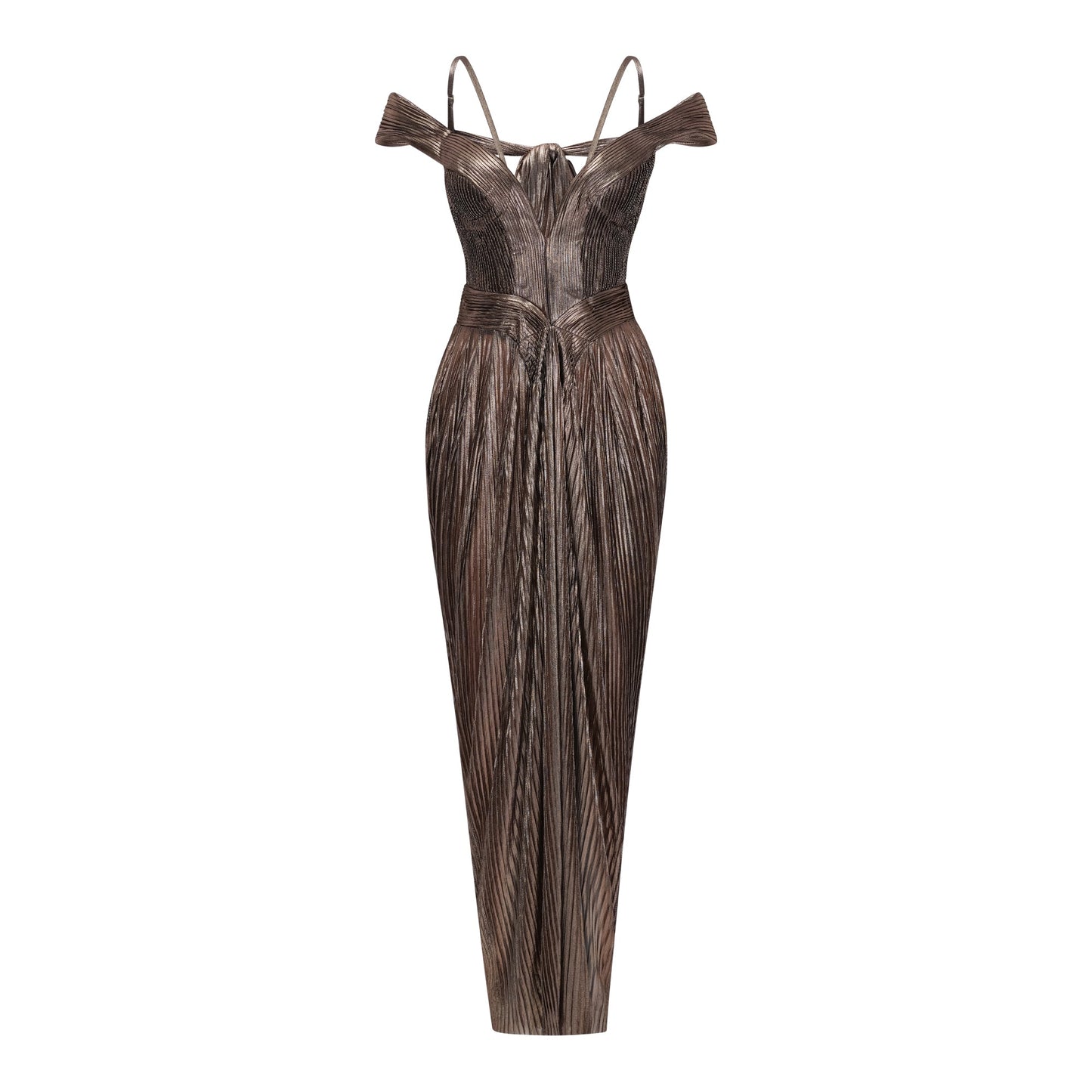 Culture® | Bronze Goddess Satin Maxi Dress