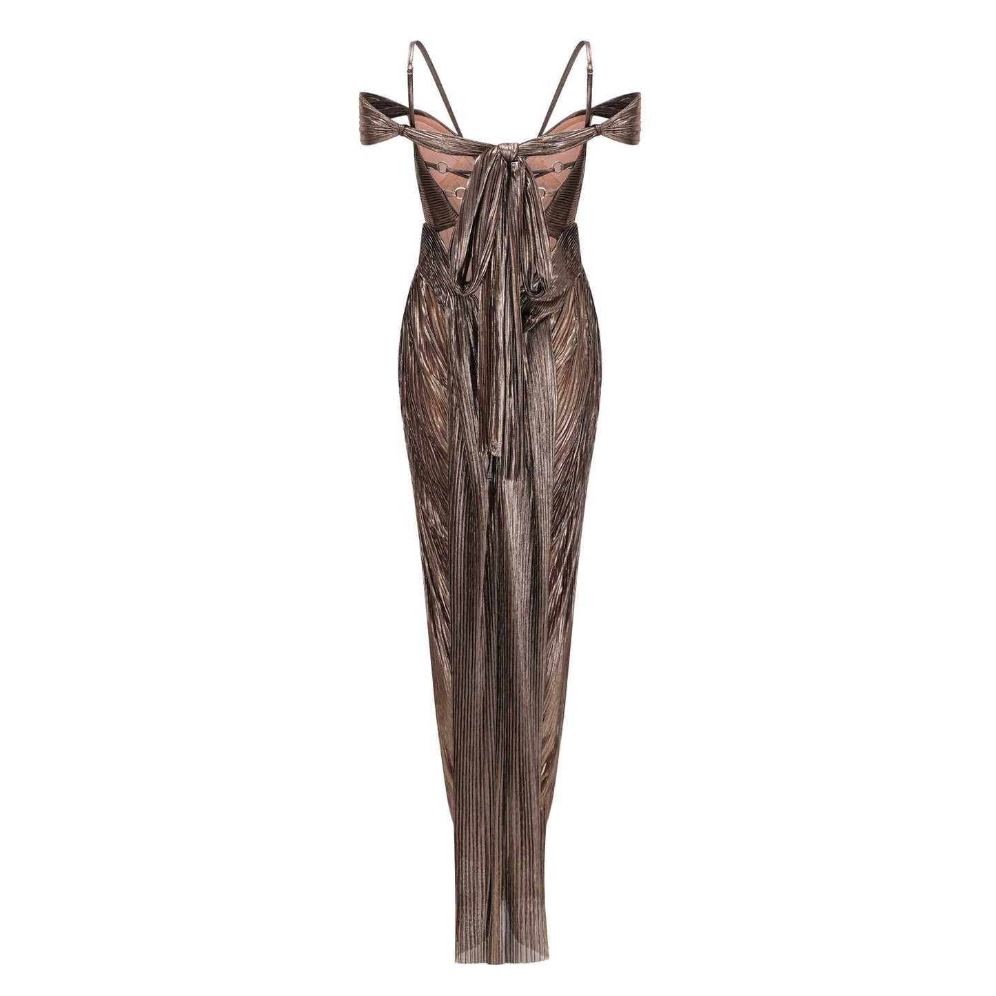 Culture® | Bronze Goddess Satin Maxi Dress