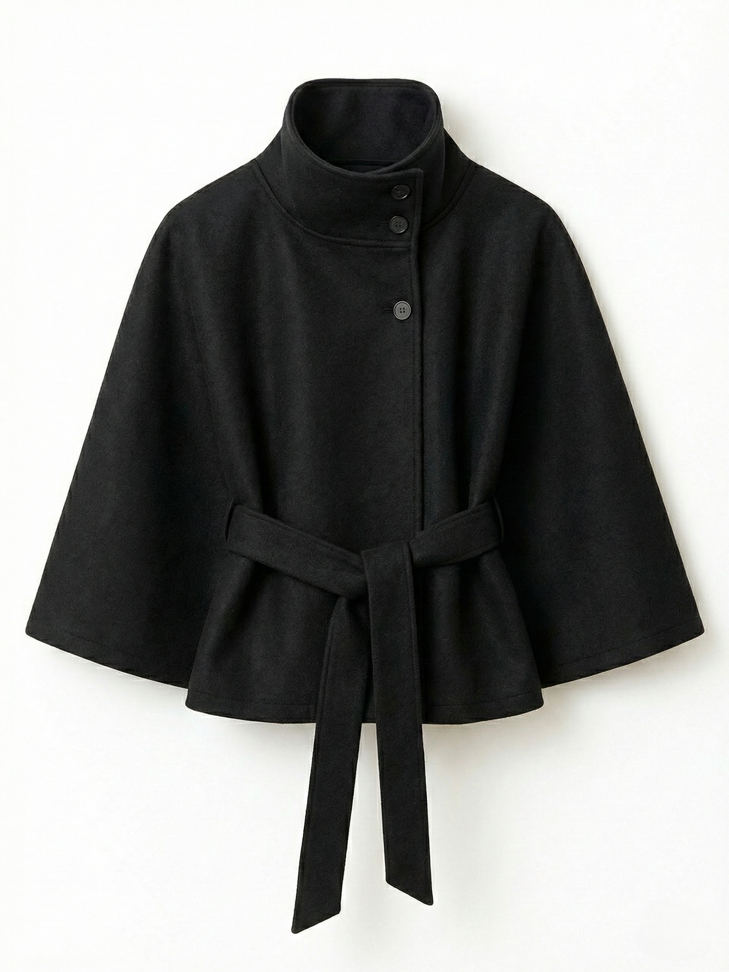 Culture® | High-Neck Belted Cape Jacket