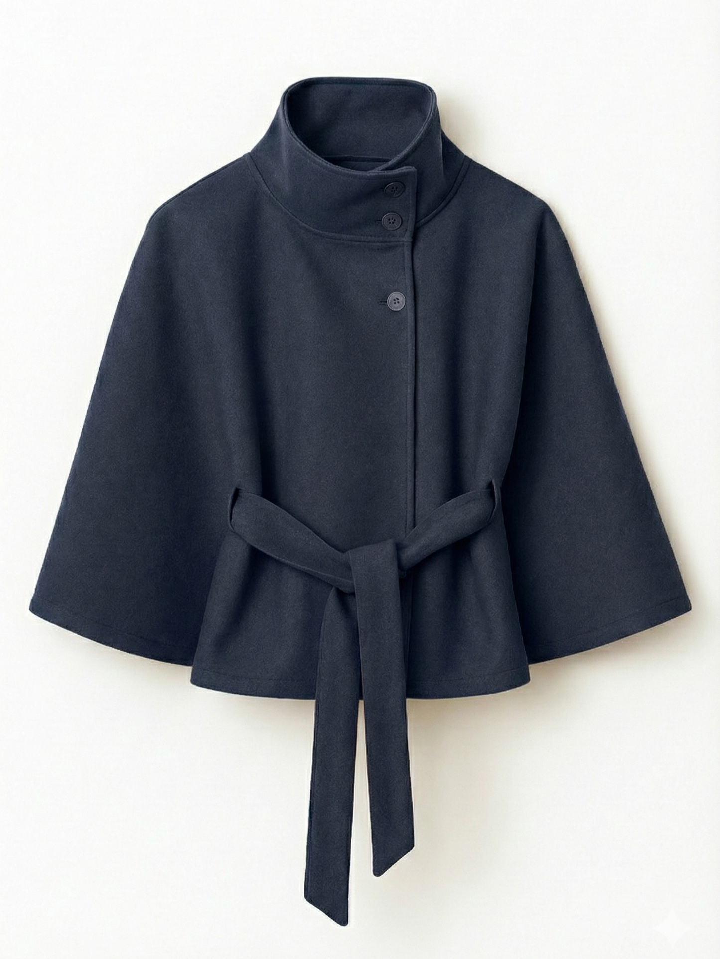 Culture® | High-Neck Belted Cape Jacket