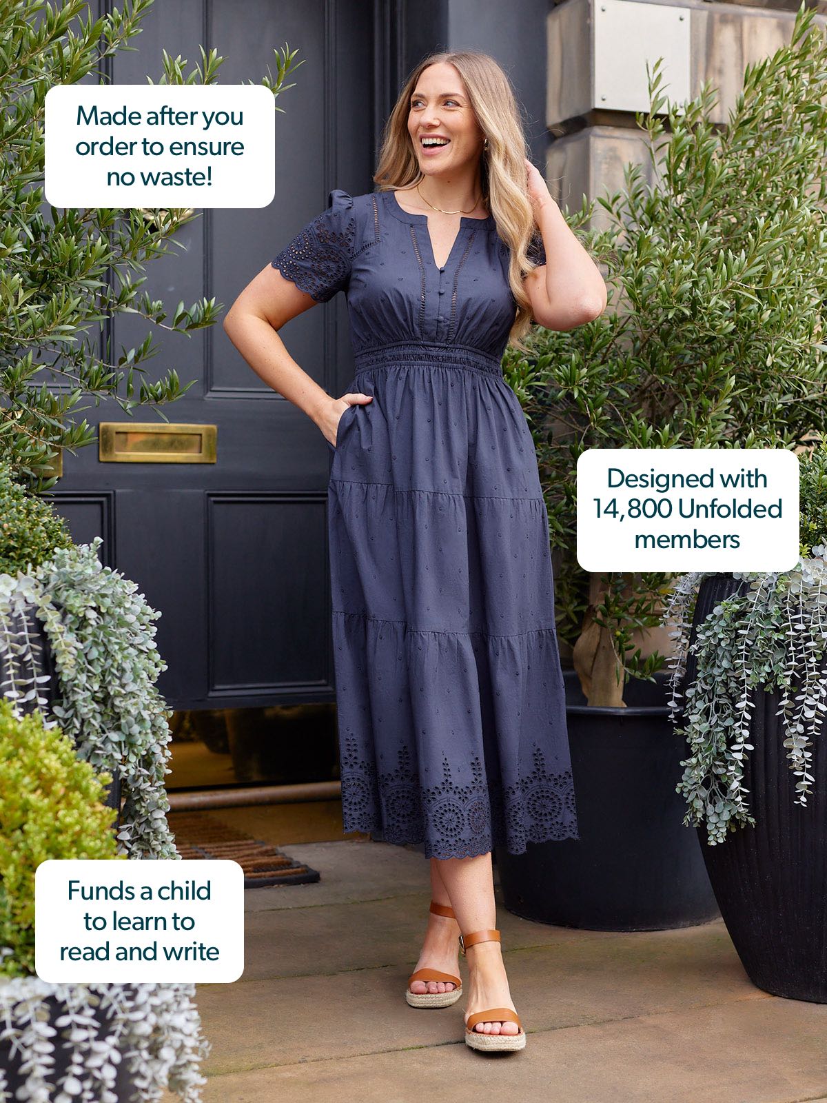 Culture® | Cotton Summer Dress - Dark Navy