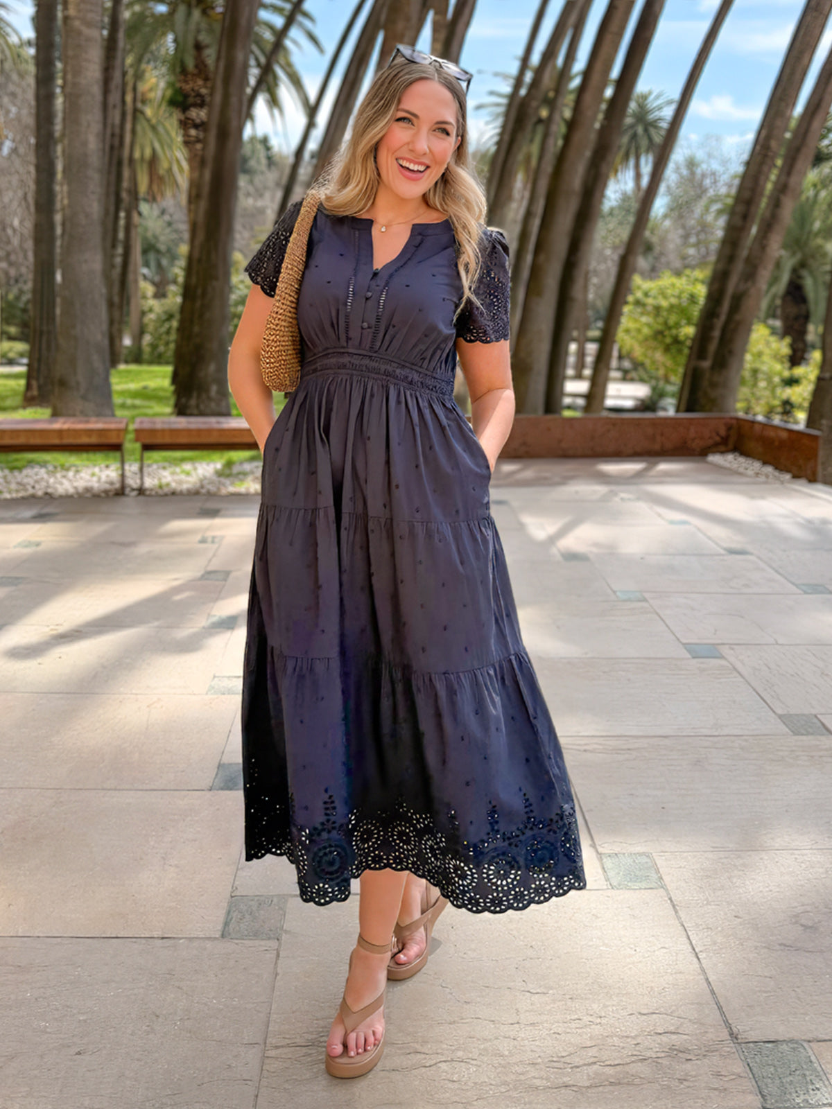 Culture® | Cotton Summer Dress - Dark Navy