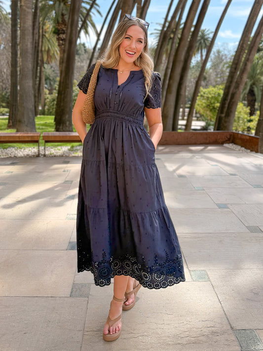 Culture® | Cotton Summer Dress - Dark Navy