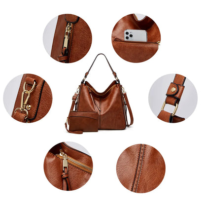 Culture® | Leather Hobo Handbag + FREE Pouch Wallet