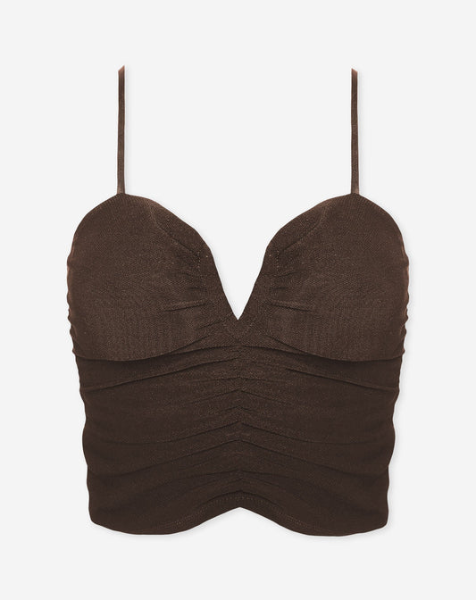 Culture® | Ruched Cami Top Brown
