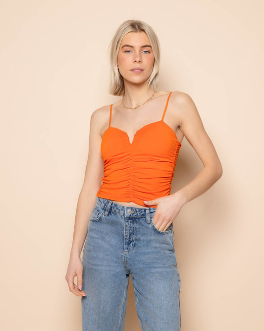 Culture® | Ruched Cami Top Orange