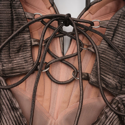 Culture® | Bronze Goddess Satin Maxi Dress