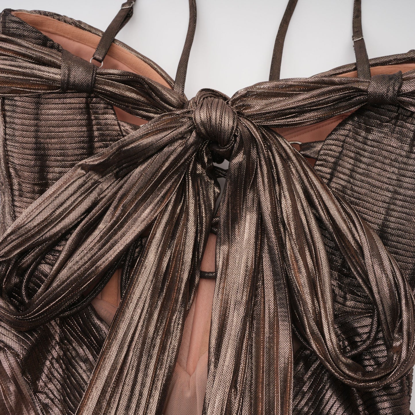 Culture® | Bronze Goddess Satin Maxi Dress