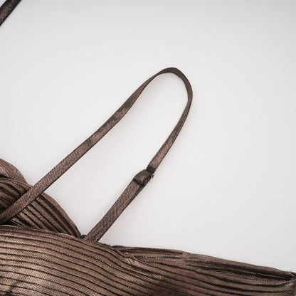 Culture® | Bronze Goddess Satin Maxi Dress