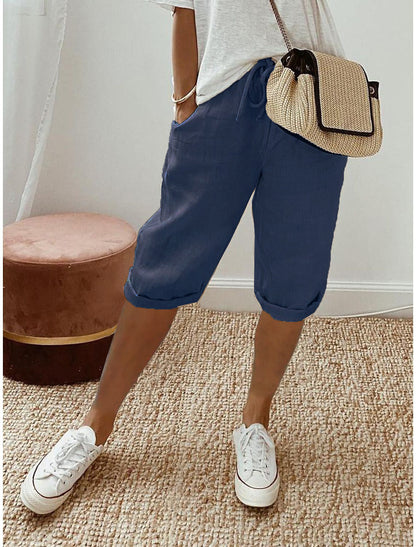 Culture® | Cotton Linen Cropped Pants
