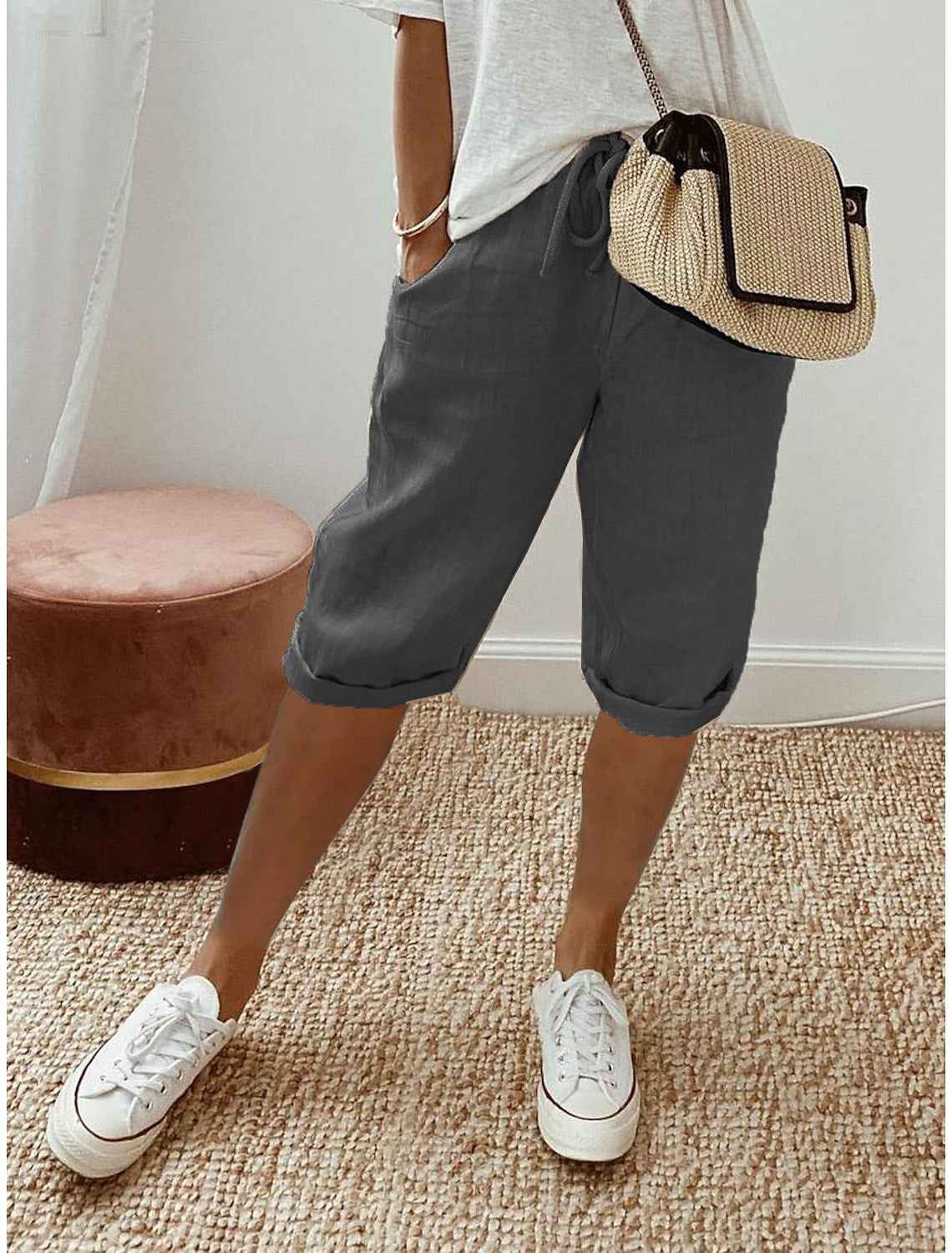 Culture® | Cotton Linen Cropped Pants