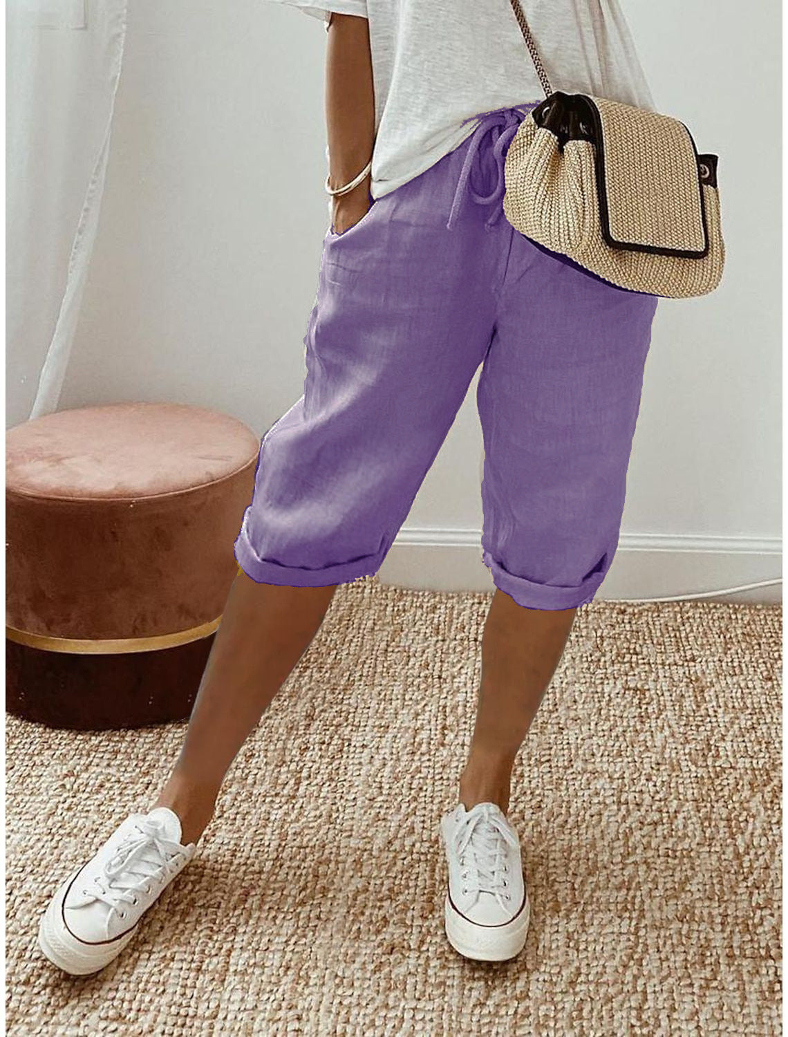 Culture® | Cotton Linen Cropped Pants