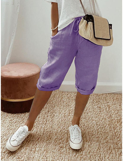 Culture® | Cotton Linen Cropped Pants
