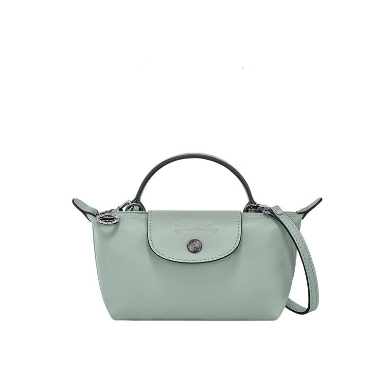 Culture® | Paris Leather Longchamp Bag - Light Blue