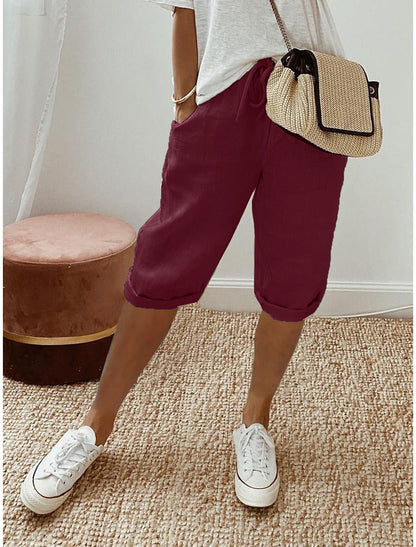 Culture® | Cotton Linen Cropped Pants