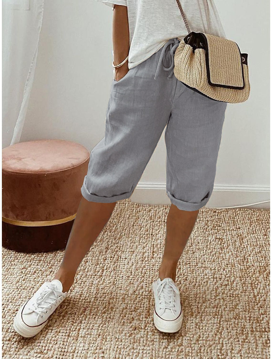 Culture® | Cotton Linen Cropped Pants