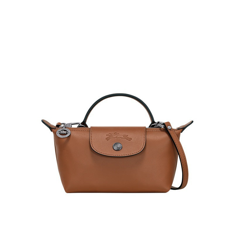 Culture® | Paris Leather Longchamp Bag - Brown
