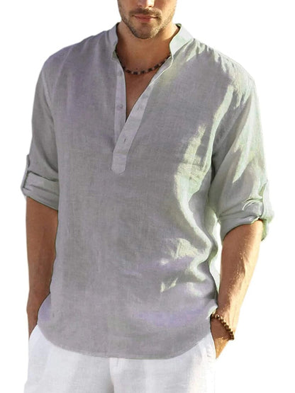 Culture® | Cotton Linen Style Henley Shirt