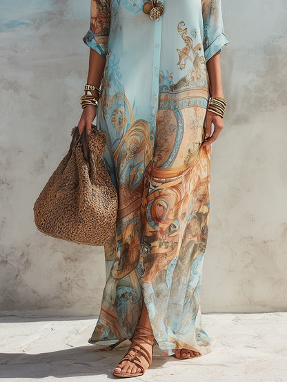 Culture®| Elegant Floral Maxi Dress