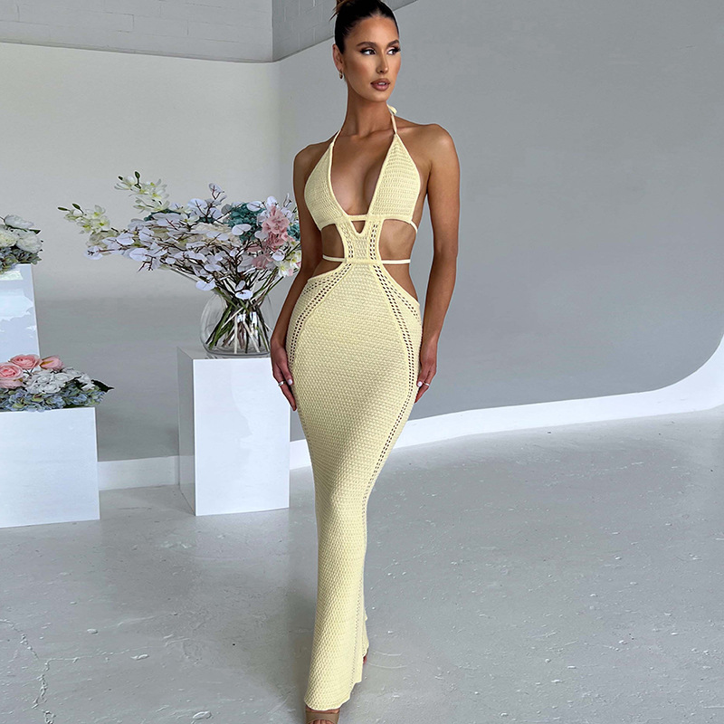 Culture® | Cutout Halter Neck Knit Dress