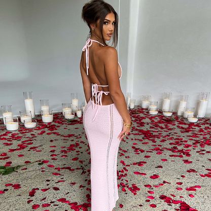 Culture® | Cutout Halter Neck Knit Dress