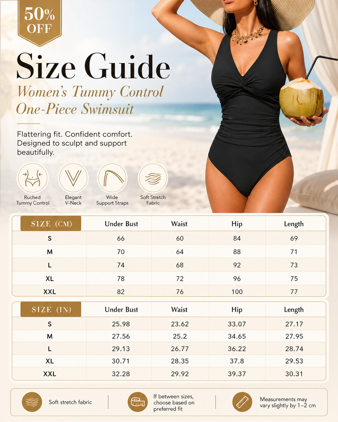 Culture® | Tummy Control One-Piece – Full Coverage
