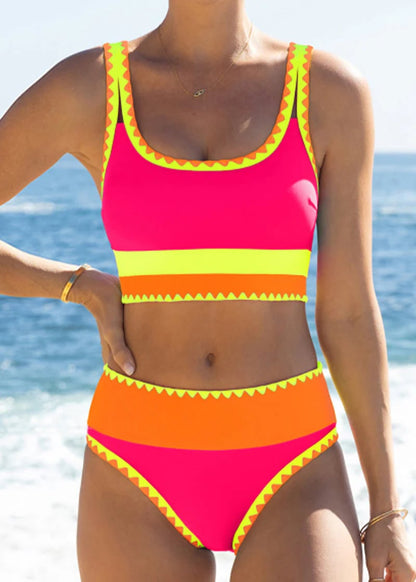 Culture® | Patchwork Nylon Sporty 3-Piece Bikini Set