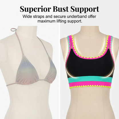 Culture® | Patchwork Nylon Sporty 3-Piece Bikini Set