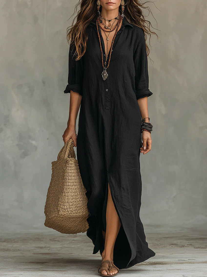 Culture® | Linen Shirt Dress Maxi Dress