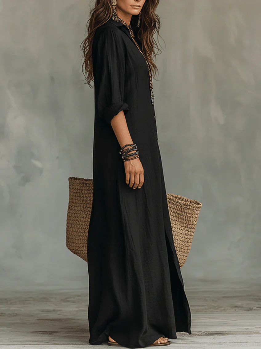 Culture® | Linen Shirt Dress Maxi Dress