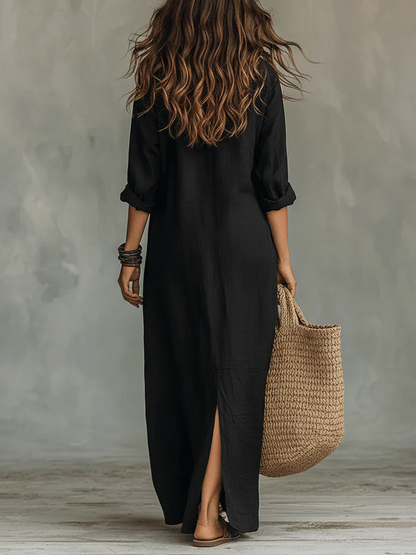 Culture® | Linen Shirt Dress Maxi Dress