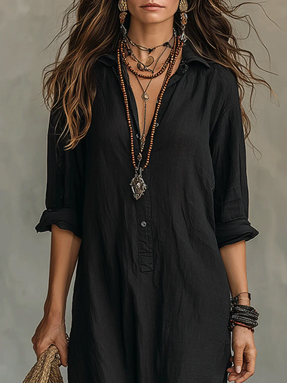Culture® | Linen Shirt Dress Maxi Dress
