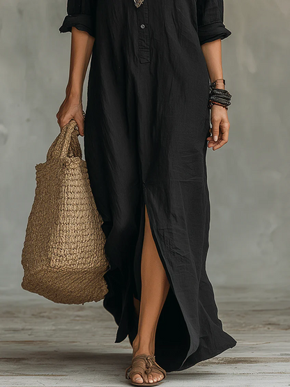 Culture® | Linen Shirt Dress Maxi Dress